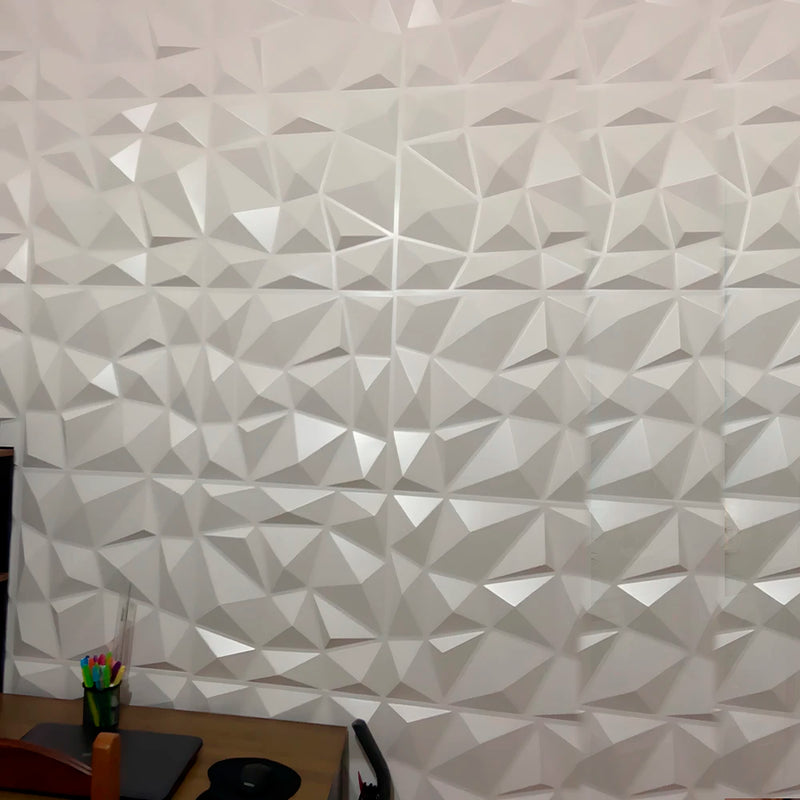 🧱 Placas de Revestimento Sobrepor PVC 3D (Kit com 10 Unidades) 25 x 25cm | Sua Casa Nova