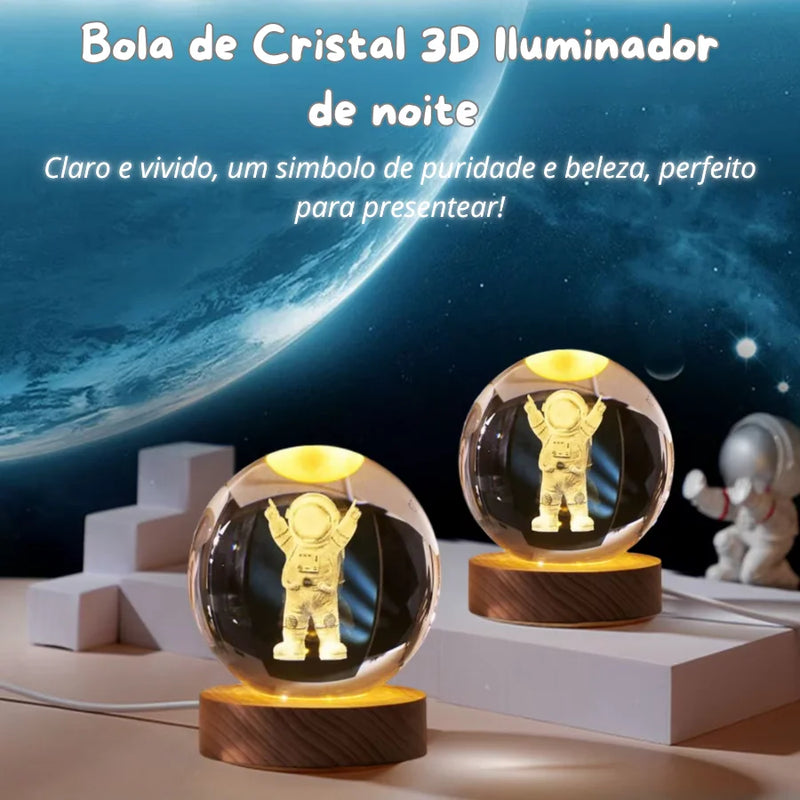 Luminária Criativa Bola de Cristal Galáxia | Sua Casa Nova 🏡💡