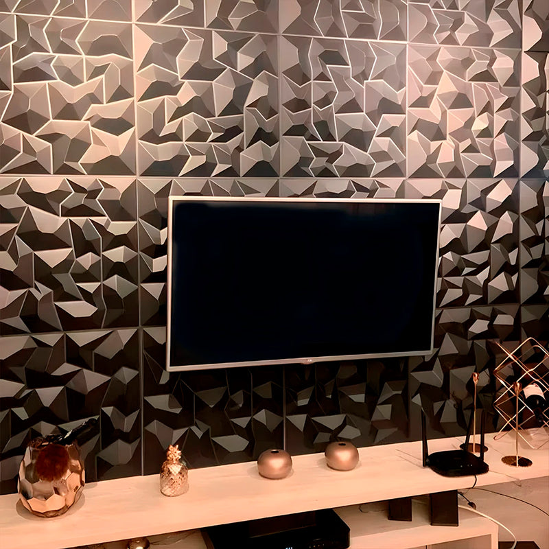 🧱 Placas de Revestimento Sobrepor PVC 3D (Kit com 10 Unidades) 25 x 25cm | Sua Casa Nova