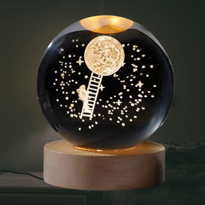 Luminária Criativa Bola de Cristal Galáxia | Sua Casa Nova 🏡💡