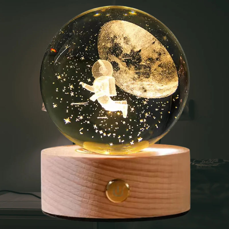 Luminária Criativa Bola de Cristal Galáxia | Sua Casa Nova 🏡💡