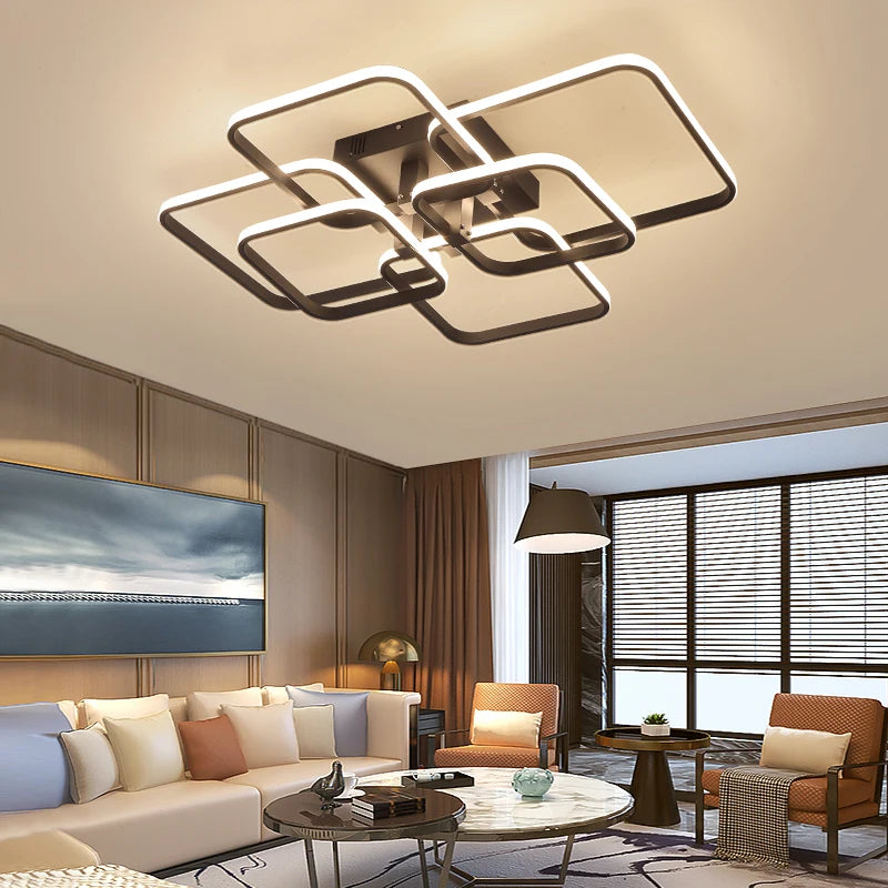 Lustre Moderno BK-20 com Controle Remoto / casa inteligente alexa moderno led lustre luminárias | Sua Casa Nova 💡