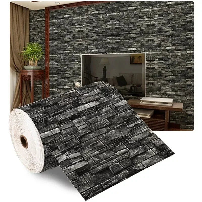 Adesivo de Parede 3D Tijolinho 70cm x 1/5/10m 3d | Sua Casa Nova🏡✨