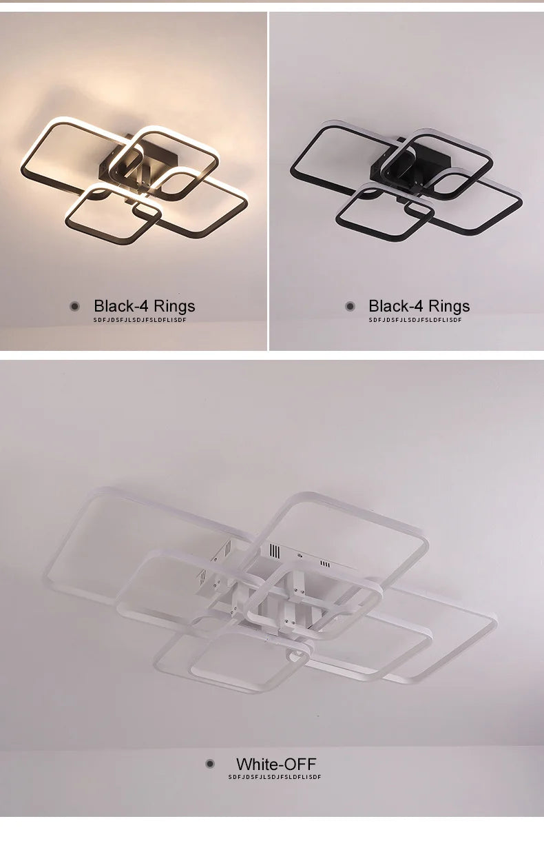 Lustre Moderno BK-20 com Controle Remoto / casa inteligente alexa moderno led lustre luminárias | Sua Casa Nova 💡