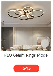 Lustre Moderno BK-20 com Controle Remoto / casa inteligente alexa moderno led lustre luminárias | Sua Casa Nova 💡