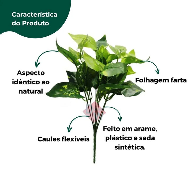 🌿 Planta Jiboia Artificial Decorativa – 36cm | Sua Casa Nova