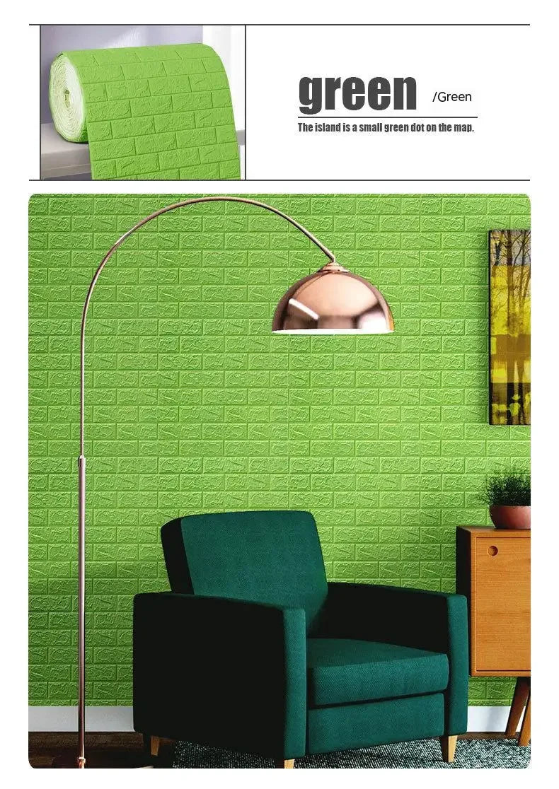 Adesivo de Parede 3D Tijolinho 70cm x 1/5/10m 3d | Sua Casa Nova🏡✨