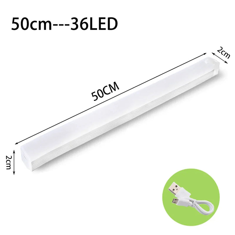 Luminária LED com Sensor de Movimento | 20/30/40/60cm, sem fio, usb, luz noturna | 3 Cores em 1  | Sua Casa Nova 💡