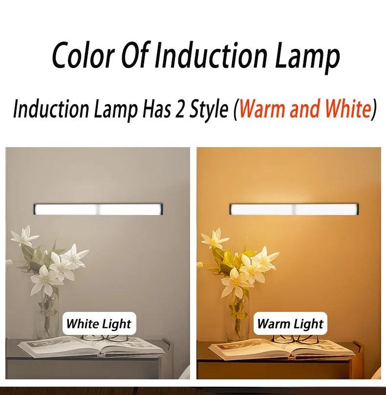 Luminária LED com Sensor de Movimento | 20/30/40/60cm, sem fio, usb, luz noturna | 3 Cores em 1  | Sua Casa Nova 💡