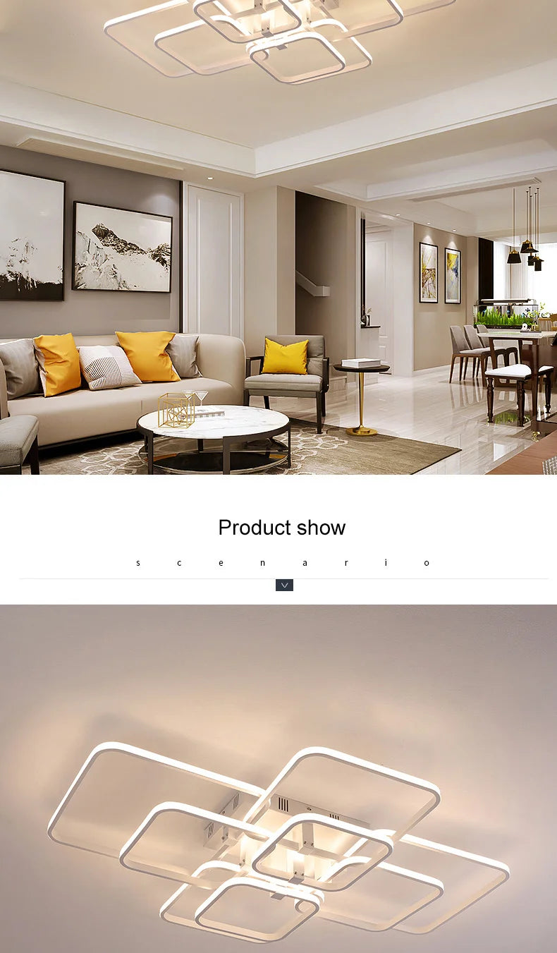 Lustre Moderno BK-20 com Controle Remoto / casa inteligente alexa moderno led lustre luminárias | Sua Casa Nova 💡