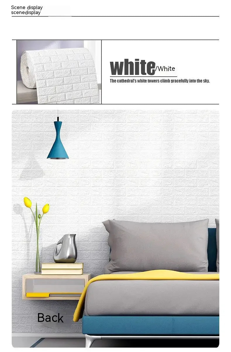 Adesivo de Parede 3D Tijolinho 70cm x 1/5/10m 3d | Sua Casa Nova🏡✨