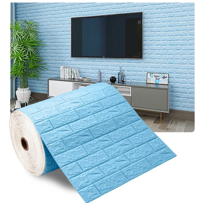 Adesivo de Parede 3D Tijolinho 70cm x 1/5/10m 3d | Sua Casa Nova🏡✨