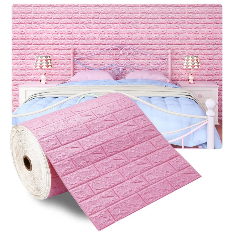 Adesivo de Parede 3D Tijolinho 70cm x 1/5/10m 3d | Sua Casa Nova🏡✨