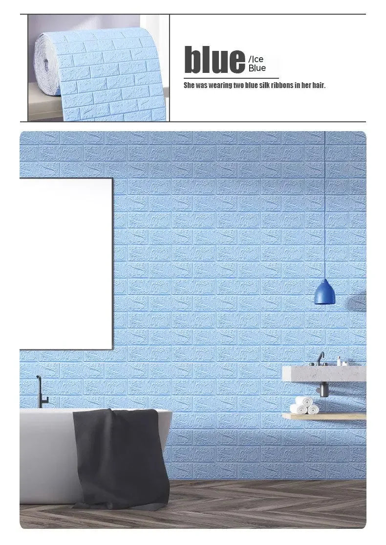Adesivo de Parede 3D Tijolinho 70cm x 1/5/10m 3d | Sua Casa Nova🏡✨